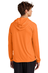 Port & Co Performance Pullover Hooded Tee PC380H - Neon Orange Back