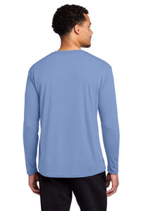 Port & Co Long Sleeve Performance Tee - Carolina Blue Back