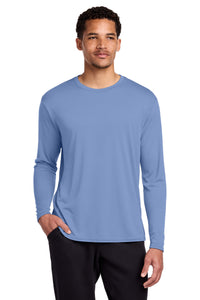 Port & Co Long Sleeve Performance Tee - Carolina Blue