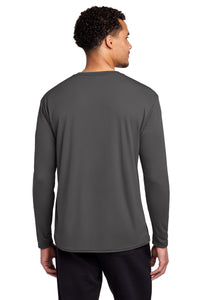 Port & Co Long Sleeve Performance Tee - Charcoal Back