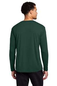 Port & Co Long Sleeve Performance Tee - Dark Green Back