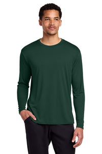 Port & Co Long Sleeve Performance Tee - Dark Green