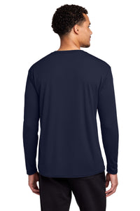 Port & Co Long Sleeve Performance Tee - Deep Navy Back