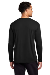 Port & Co Long Sleeve Performance Tee - Jet Black Back