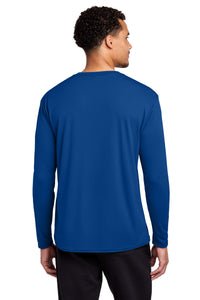 Port & Co Long Sleeve Performance Tee - True Royal Back