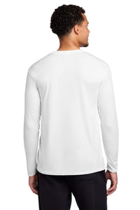 Port & Co Long Sleeve Performance Tee - White Back