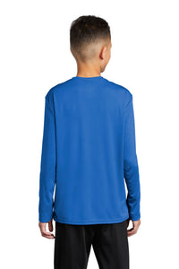 Port & Co Youth Long Sleeve Performance Tee PC380YLS - Royal Back