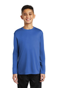 Port & Co Youth Long Sleeve Performance Tee PC380YLS - Royal