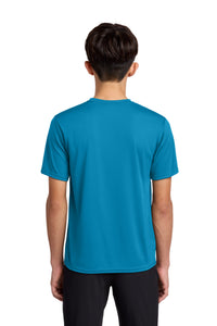 Port & Co Youth Performance Tee - Neon Blue Back