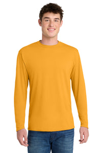 Port & Co Long Sleeve Performance Blend Tee - Gold