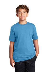 Port & Co Youth Performance Blend Tee - Aquatic Blue
