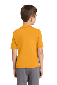 Port & Co Youth Performance Blend Tee - Gold Back