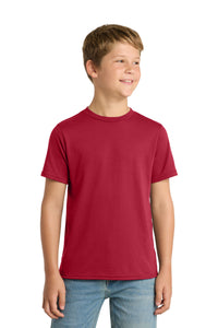 Port & Co Youth Performance Blend Tee - Red