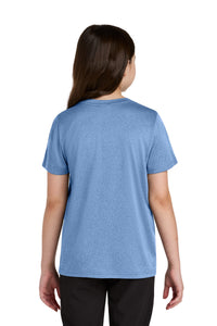 Port & Co Youth Heather Performance Tee PC390Y - Carolina Blue Heather Back
