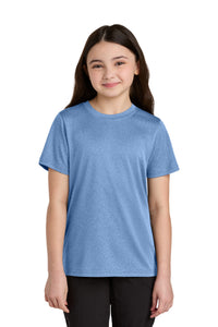 Port & Co Youth Heather Performance Tee PC390Y - Carolina Blue Heather