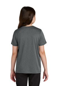 Port & Co Youth Heather Performance Tee PC390Y - Metal Grey Heather Back