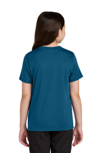 Port & Co Youth Heather Performance Tee PC390Y - Vintage Sapphire Back