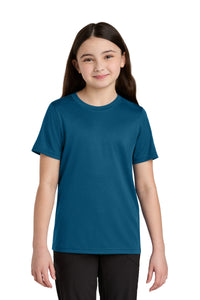 Port & Co Youth Heather Performance Tee PC390Y - Vintage Sapphire