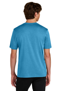 Port & Co Heather Performance Tee PC390 - Turquoise Heather Back