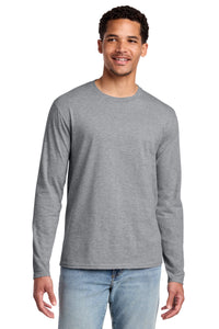 Port & Co Long Sleeve Fan Favorite Tee - Athletic Heather