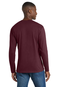 Port & Co Long Sleeve Fan Favorite Tee - Athletic Maroon Back