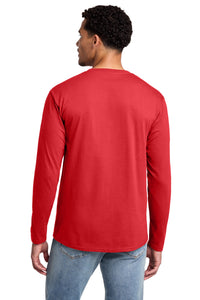 Port & Co Long Sleeve Fan Favorite Tee - Bright Red Back