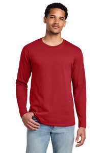 Port & Co Long Sleeve Fan Favorite Tee - Team Cardinal