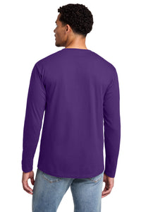 Port & Co Long Sleeve Fan Favorite Tee - Team Purple Back