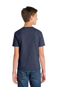 Port & Co Youth Fan Favorite Tee - Heather Navy Back