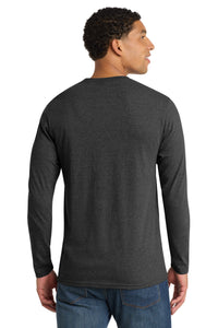 Port & Co Long Sleeve Fan Favorite  Blend Tee - Black Heather Back