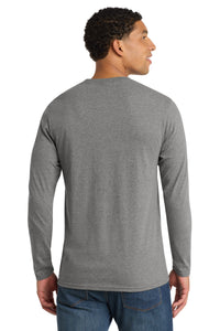 Port & Co Long Sleeve Fan Favorite  Blend Tee - Graphite Heather Back