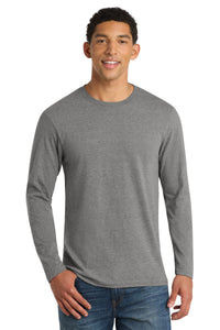 Port & Co Long Sleeve Fan Favorite  Blend Tee - Graphite Heather