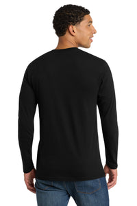 Port & Co Long Sleeve Fan Favorite  Blend Tee - Jet Black Back
