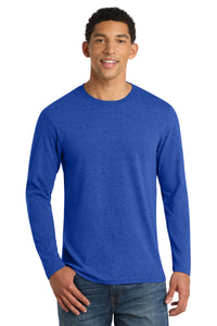 Port & Co Long Sleeve Fan Favorite  Blend Tee - True Royal Heather