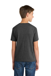 Port & Co Youth Fan Favorite  Blend Tee - Black Heather Back
