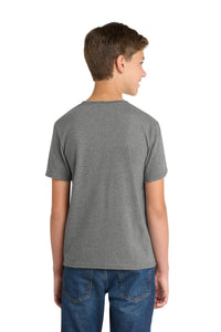 Port & Co Youth Fan Favorite  Blend Tee - Graphite Heather Back