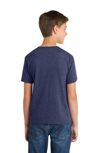 Port & Co Youth Fan Favorite  Blend Tee - Team Navy Heather Back