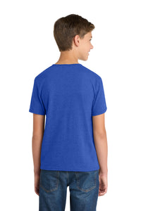 Port & Co Youth Fan Favorite  Blend Tee - True Royal Heather Back