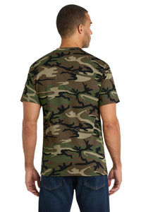 Port & Co Core Cotton Camo Tee - Military Camo Back