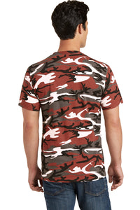 Port & Co Core Cotton Camo Tee - Red Camo Back
