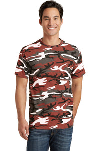 Port & Co Core Cotton Camo Tee - Red Camo