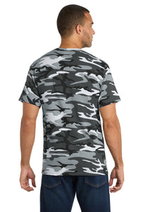 Port & Co Core Cotton Camo Tee - Winter Camo Back