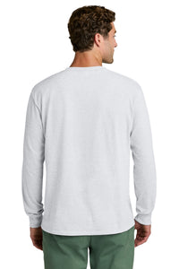 Port & Co Long Sleeve Core Cotton Tee - Ash Back