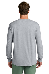 Port & Co Long Sleeve Core Cotton Tee - Athletic Heather Back