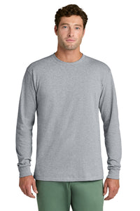 Port & Co Long Sleeve Core Cotton Tee - Athletic Heather