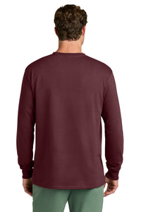 Port & Co Long Sleeve Core Cotton Tee - Athletic Maroon Back