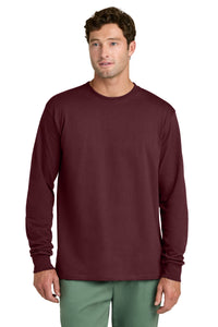 Port & Co Long Sleeve Core Cotton Tee - Athletic Maroon