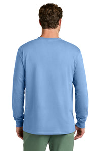 Port & Co Long Sleeve Core Cotton Tee - Carolina Blue Back