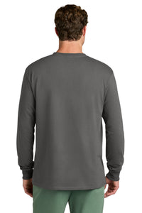 Port & Co Long Sleeve Core Cotton Tee - Charcoal Back