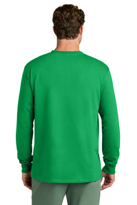 Port & Co Long Sleeve Core Cotton Tee - Clover Green Back